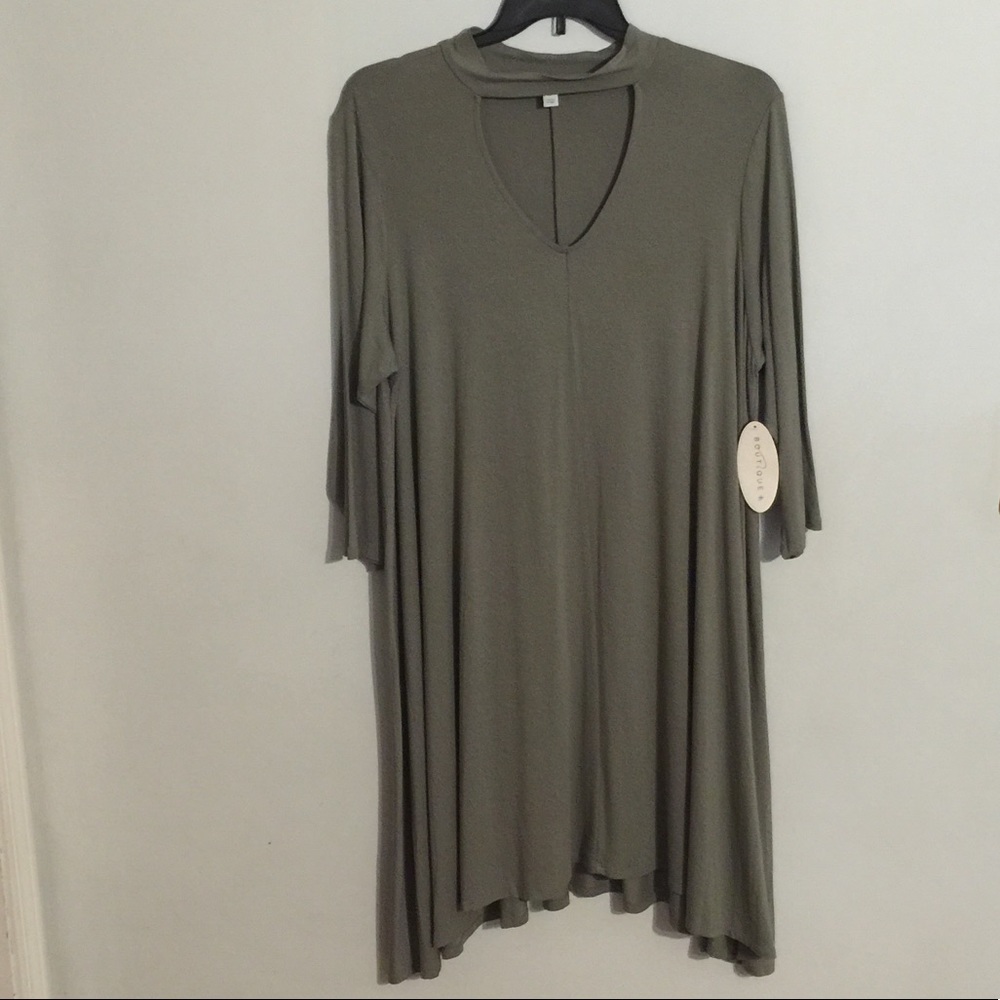 Boutique+ Mock Neck Swing Dress